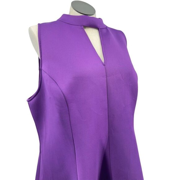 Monif C‎ Jasmine Neoprene Hi Low Dress Purple Size 1 Plus Size - Picture 2 of 9
